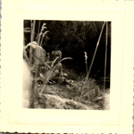 Photographie Photo Vintage Snapshot Anonyme Enfant Herbe   - Personnes Anonymes