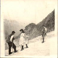 Photographie Photo Vintage Snapshot Montagne Alpinisme Mode Escalade - Autres & Non Classés