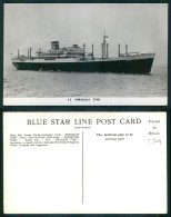 BARCOS SHIP BATEAU PAQUEBOT STEAMER [ BARCOS # 05304 ] - BLUE STAR LINE SS PARAGUAY STAR - Paquebots