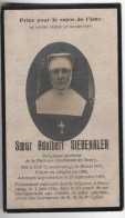 Soeur Adalbert Siebenaler - Eich Luxembourg - Beauraing - & Nun - Décès