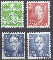 DANMARK - 1992 - Quattro Valori Usati: Yvert 1030/1033 - Gebraucht