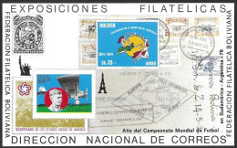 Bolivia 1978 Expociones Filatelicas Expositions Anniversaries UPU Zeppelin Lindbergh Bl. 81 MNH Neuf ** - Bolivie