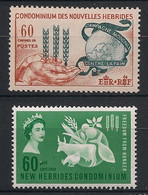 NOUVELLES HEBRIDES - 1963 - N°YT. 197 à 198 - Contre La Faim - Neuf Luxe ** / MNH / Postfrisch - Unused Stamps