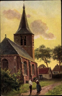 Artiste CPA Gerstenhauer, Johann Georg, Niederländisches Motiv, Kirche - Sonstige & Ohne Zuordnung