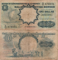 Malaya & British Borneo / 1 Dollar / 1959 / P-8A(a) / FI - Malaysie