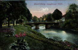 CPA Quedlinburg Im Harz, Stumpfburger Brücke - Autres & Non Classés