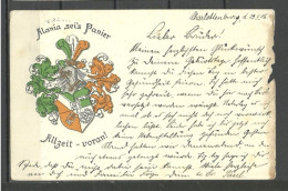 Deutschland Germany Burschenschaft Alania O 1906 Academical Corporation Coat Of Arms Wappe Studentica, Used - Ecoles