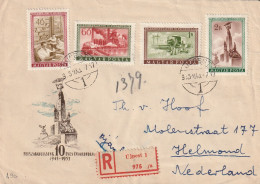 Hongarije 1955, Registered Letter Sent From Ujpest To Netherland - Brieven En Documenten