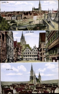 CPA Ulm An Der Donau, Ortsansicht, Markt, Münster - Autres & Non Classés