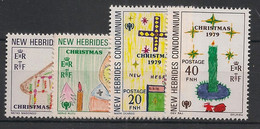 NOUVELLES HEBRIDES - 1979 - N°YT. 571 à 574 - Noel - Série Complète - Neuf Luxe ** / MNH / Postfrisch - Ongebruikt