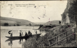 CPA Heer Agimont Wallonie Namur, Wasserdurchgang Richtung Blaimont, Blick Flussabwärts - Autres & Non Classés