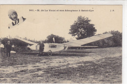 M. De La Vaux Et Son Aéroplane à Saint-Cyr - Aviatori