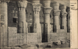 CPA Insel Philae Ägypten, Tempel, Kolonnade - Autres & Non Classés