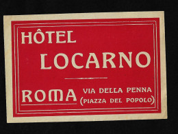 Locarno Hôtel Rome Roma Italie Etiquette 8x12 Cm Env - Etiketten Van Hotels