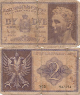 Albania / 2 Lek / 1940 / P-9(a) / FI - Albanien