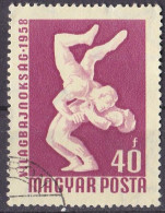 (Ungarn 1958) Internationale Meisterschaften Im Ringen O/used (A5-19) - Lutte