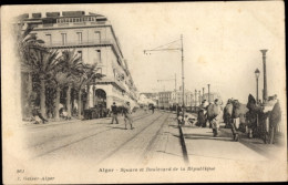 CPA Algier Algier Algerian, Square Und Boulevard De La République, Geiser 261 - Sonstige & Ohne Zuordnung