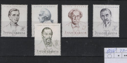 Jugoslavien Michel Cat.No.mnh/** 834/838 - Unused Stamps