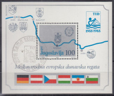 JUGOSLAWIEN, Block 26, Gestempelt, 30 Jahre Internationale Europäische Donau-Ruderregatta 1985 - Blokken & Velletjes
