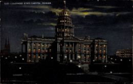 CPA Denver Colorado USA, Colorado State Capitol Bei Nacht - Other & Unclassified