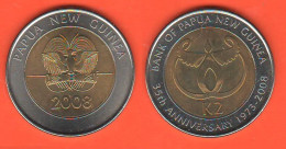 Papua New Guinea 2 Kina 2008 Bimetallic Coin K 51 - Papouasie-Nouvelle-Guinée