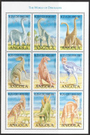 1998 Angola The World Of Dinosaurs Minisheet (** / MNH / UMM) - Prehistorisch