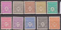 France N° 620 à 629 Avec Charnières - Unused Stamps