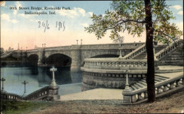 CPA Indianapolis Indiana USA, 30th Street Bridge, Riverside Park - Autres & Non Classés