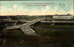 AK Indianapolis Indiana USA, Overhead Auto Bridge, Aviation Field, Motor Speedway - Sonstige & Ohne Zuordnung
