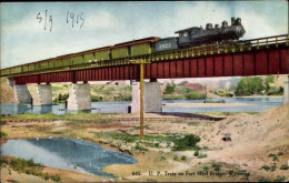 CPA Wyoming USA, UP-Zug Auf Der Fort Steel Bridge - Sonstige & Ohne Zuordnung