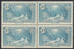 ANDORRA - 1943 - Quartina Nuova MNH Di Yvert 92.  SECONDA SCELTA - Unused Stamps