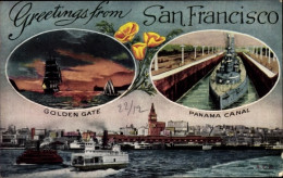 CPA San Francisco Kalifornien USA, Golden Gate, Panamakanal - Autres & Non Classés