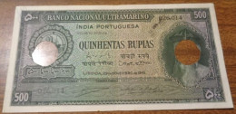 INDE PORTUGAISE 500 RUPIAS 1945 - Autres - Asie