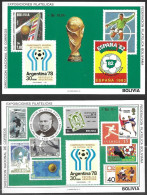 Bolivia Bolivie 1979 Soccer Football Cup Espana 82 Spain Argentina 78 Fifa Rowland Hill Bl. 83-84 MNH Neuf ** - Bolivia