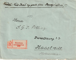 Registered Letter From Berettyószentmárton To Netherland - Briefe U. Dokumente