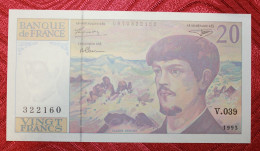 Billet 20 Francs Debussy 1993 / V.039-322160 / Pr SPL - 20 F 1980-1997 ''Debussy''
