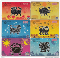 THAILAND(L&G) - Set Of 12 Cards, Zodiac, Used - Sternzeichen
