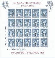 Feuillet YT F5094 140 Ans Du Type Sage 1876 Salon Philatélique D'automne - Ongebruikt
