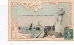 CPA -  Boulogne Sur Mer - Le Phare De La Jetée Promenade - Carte Gaufrée - - Boulogne Sur Mer