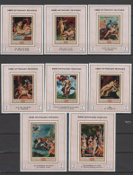 Ajman - Manama 1971 Nude Paintings Correggio, Tiepolo, Tintoretto Etc. Set Of 8 S/s Imperf. MNH -scarce- - Nudes