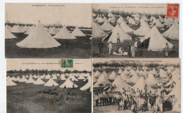 Carte Postale Ancienne X 4 - Dép. 01 - Camp De VALBONNE - Vue Générale Sur Les Tentes - Caserme