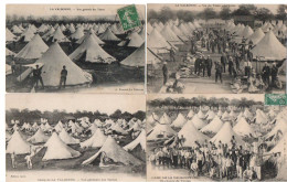 Carte Postale Ancienne X 4 - Dép. 01 - Camp De VALBONNE - Vue Générale Sur Les Tentes - Kasernen