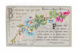 Citation De Saint François De Sales Et Fleurs, Souvenir De L'abbaye D'Igny, éd. E. Bouasse Jne N° 3378 - Images Religieuses