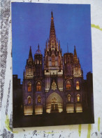 Cp Espagne  Barcelone La Cathédrale Vue Nocturne - Barcelona