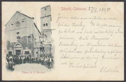 HRVATSKA SIBENIK SEBENICO CHIESA DI S. GIOVANNI LICHTDRUCK STENGEL 1898 - Kroatien