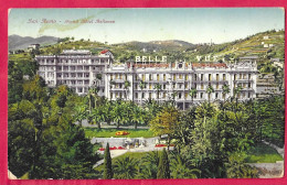 SAN REMO - GRAND HOTEL BELLEVUE - FORMATO PICCOLO - EDIZ. BRUNNER COMO - VIAGGIATA PER L'0LANDA - San Remo