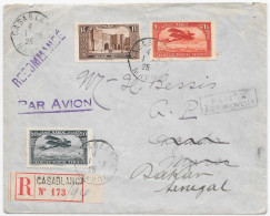 AEROPOSTALE CGA 1925 PREMIER 1er VOL ALLER Maroc Casablanca Par Avion Senegal Dakar Lettre Recommandée Et Vol RETOUR - Lettres & Documents