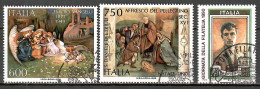 Italien 1990, MiNr. 2161 - 2162 + 2165; , Alb. 05 - 1981-90: Used