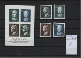 Jugoslavien Michel Cat.No  Mnh/** 1003/1006 + Sheet 8 - Unused Stamps