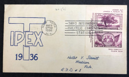 UNITED STATES, Circulated Cover With Special Cancellation « Philatelic Exhibition», « IPTEX », 1936 - Covers & Documents